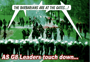 As the G8 leaders touch down...