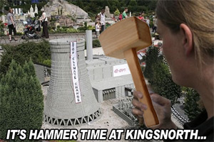 Demo at Kingsnorth Power Station, Legoland 