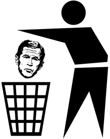 Dubya goes onto the garbage heap of history