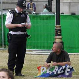 For taking the peace...